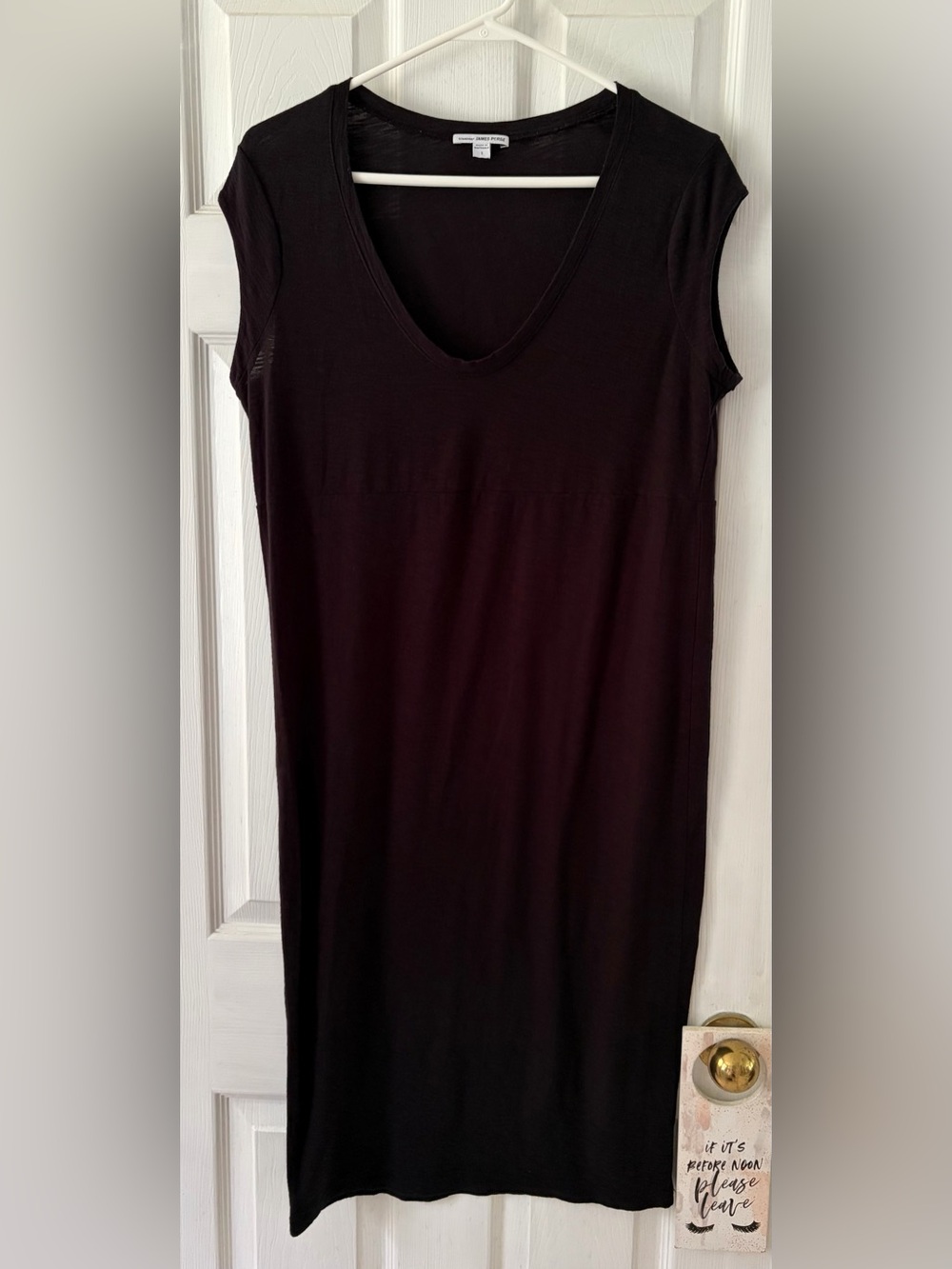 James Perse Sleeveless V-Neck Dress in Black